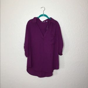 New York and company Purple over sized shirt